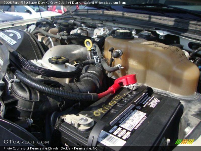 Oxford White / Medium Stone 2008 Ford F350 Super Duty XL Crew Cab 4x4 Dually