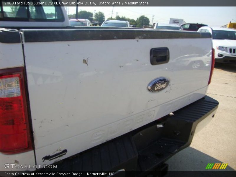 Oxford White / Medium Stone 2008 Ford F350 Super Duty XL Crew Cab 4x4 Dually