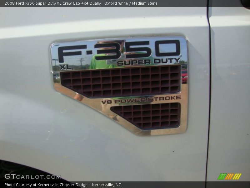 Oxford White / Medium Stone 2008 Ford F350 Super Duty XL Crew Cab 4x4 Dually