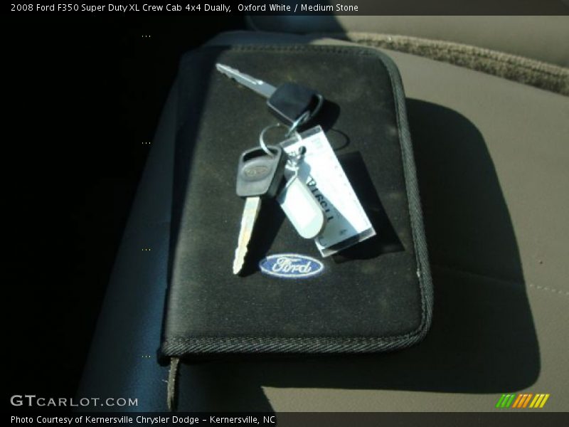 Oxford White / Medium Stone 2008 Ford F350 Super Duty XL Crew Cab 4x4 Dually