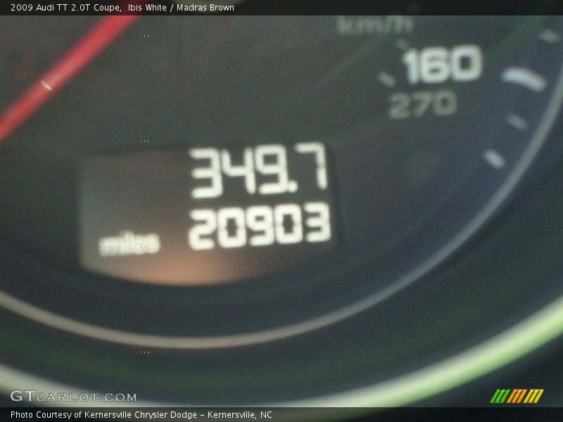 Ibis White / Madras Brown 2009 Audi TT 2.0T Coupe