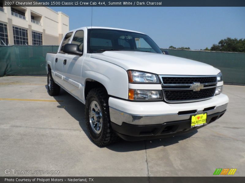 Summit White / Dark Charcoal 2007 Chevrolet Silverado 1500 Classic LS Crew Cab 4x4