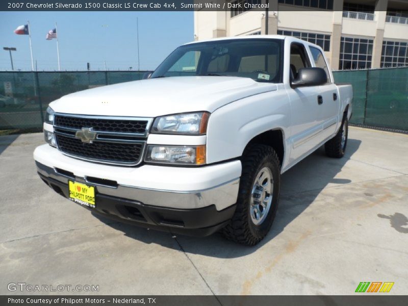 Summit White / Dark Charcoal 2007 Chevrolet Silverado 1500 Classic LS Crew Cab 4x4