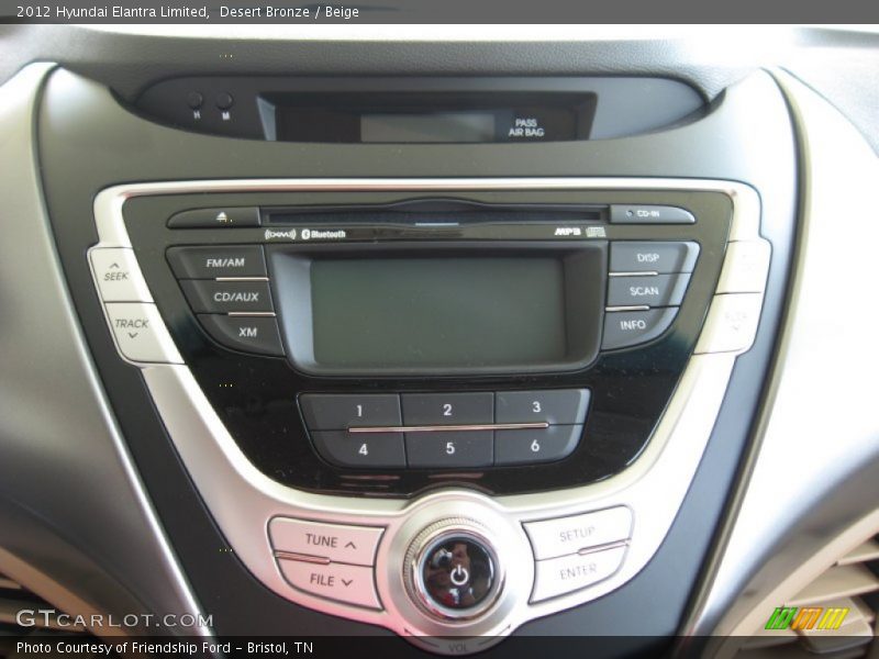 Audio System of 2012 Elantra Limited
