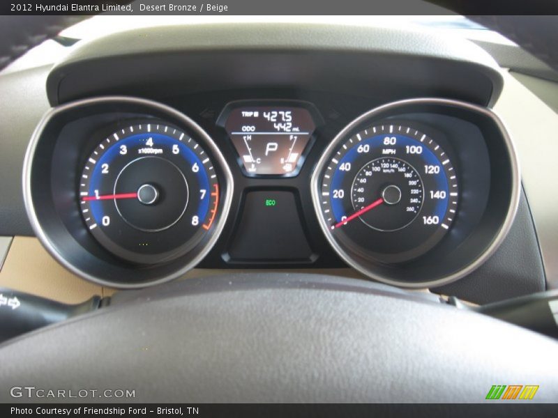  2012 Elantra Limited Limited Gauges
