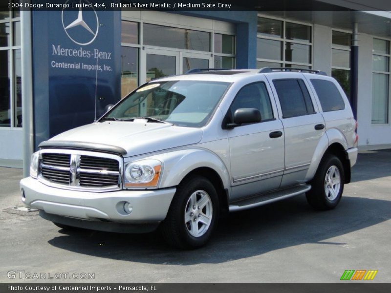 Brilliant Silver Metallic / Medium Slate Gray 2004 Dodge Durango Limited 4x4