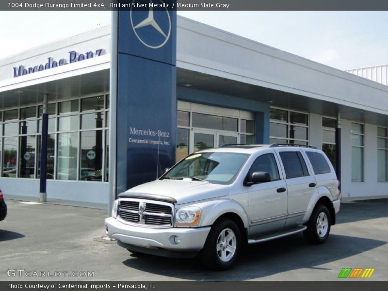 Brilliant Silver Metallic / Medium Slate Gray 2004 Dodge Durango Limited 4x4