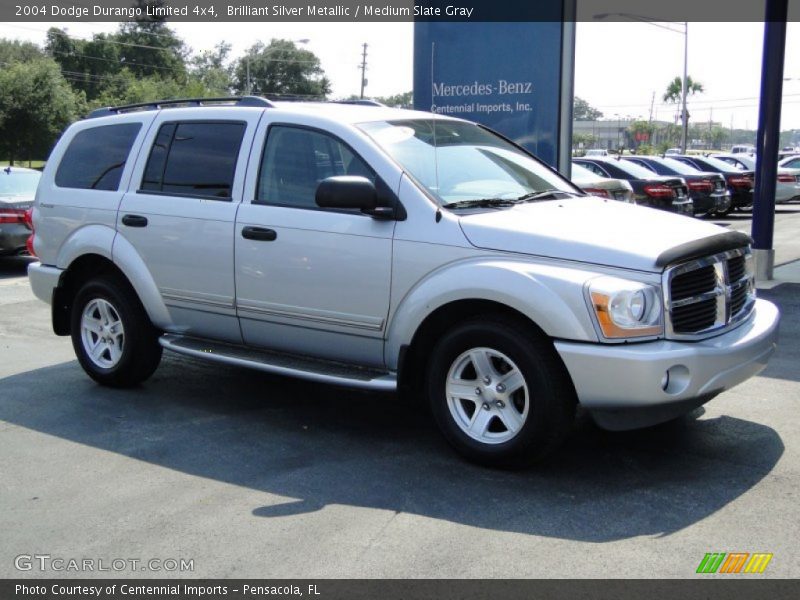 Brilliant Silver Metallic / Medium Slate Gray 2004 Dodge Durango Limited 4x4