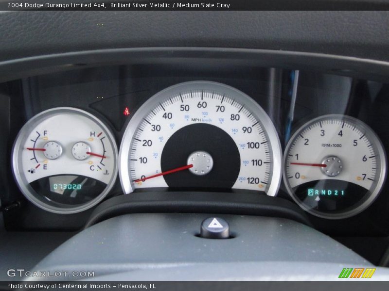Brilliant Silver Metallic / Medium Slate Gray 2004 Dodge Durango Limited 4x4