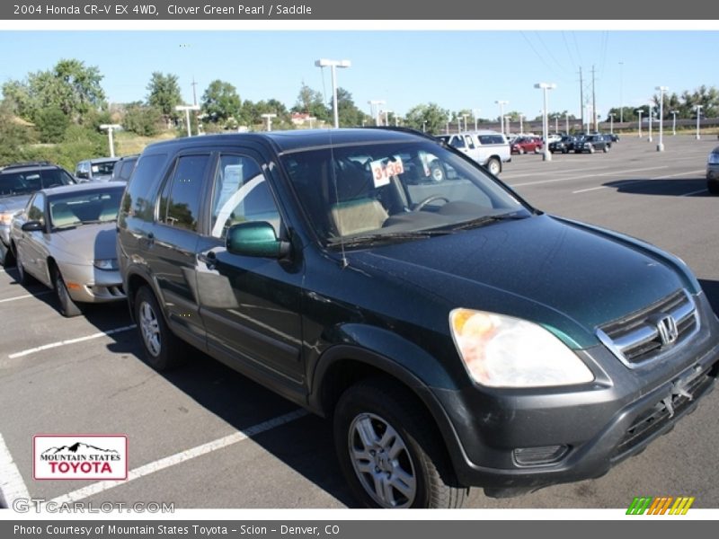 Clover Green Pearl / Saddle 2004 Honda CR-V EX 4WD