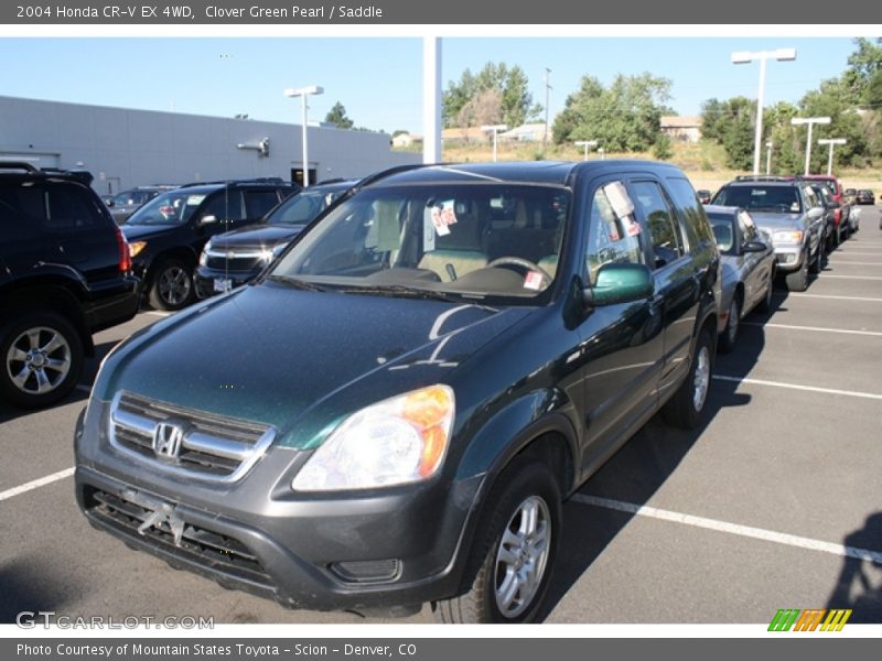 Clover Green Pearl / Saddle 2004 Honda CR-V EX 4WD