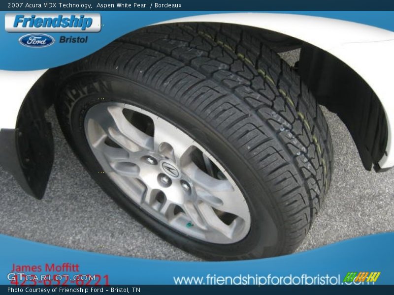 Aspen White Pearl / Bordeaux 2007 Acura MDX Technology