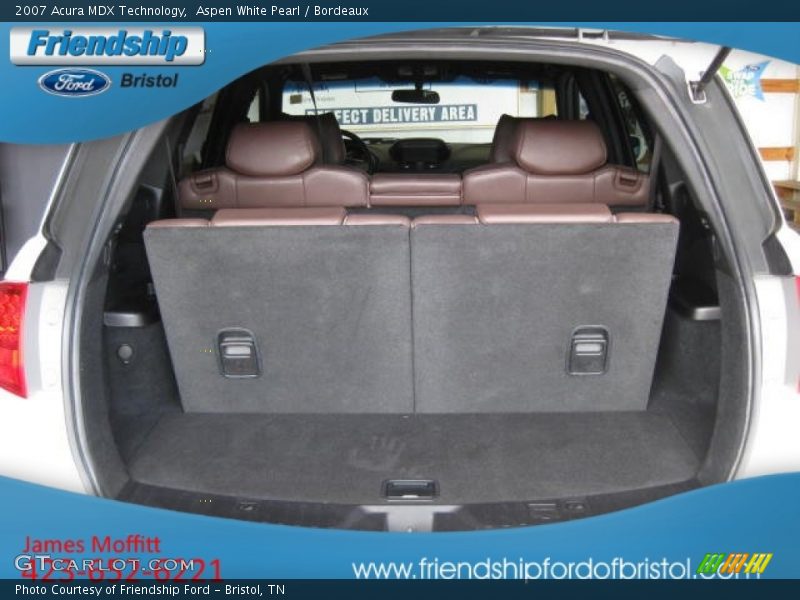 Aspen White Pearl / Bordeaux 2007 Acura MDX Technology