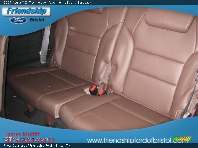 Aspen White Pearl / Bordeaux 2007 Acura MDX Technology