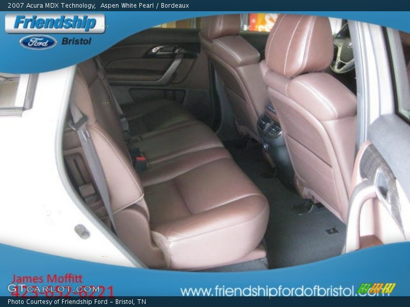 Aspen White Pearl / Bordeaux 2007 Acura MDX Technology