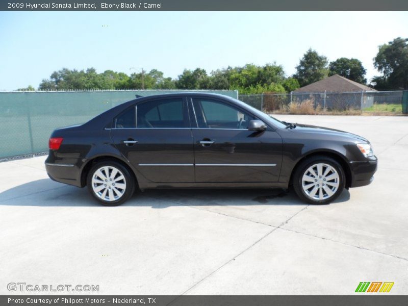 Ebony Black / Camel 2009 Hyundai Sonata Limited