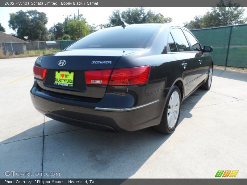 Ebony Black / Camel 2009 Hyundai Sonata Limited