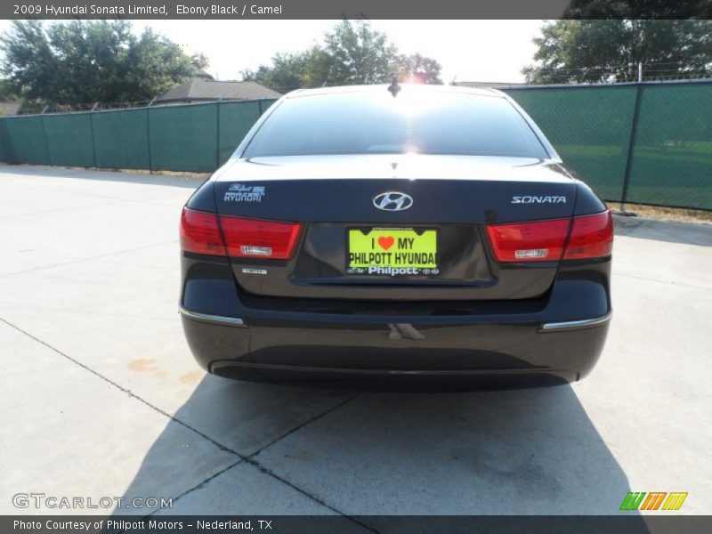 Ebony Black / Camel 2009 Hyundai Sonata Limited