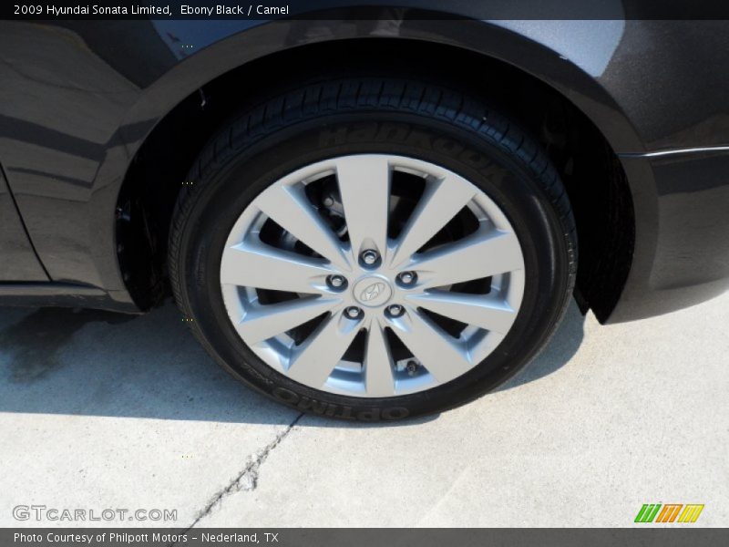 Ebony Black / Camel 2009 Hyundai Sonata Limited