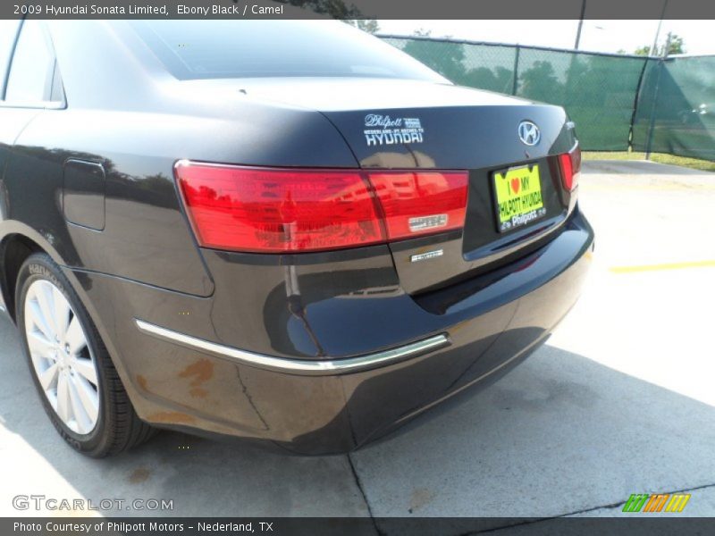 Ebony Black / Camel 2009 Hyundai Sonata Limited