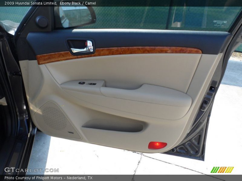 Ebony Black / Camel 2009 Hyundai Sonata Limited