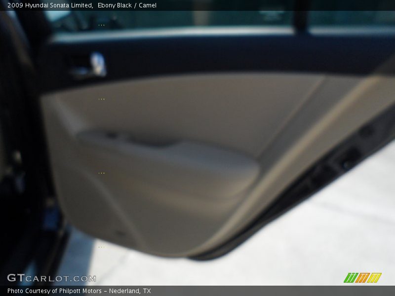 Ebony Black / Camel 2009 Hyundai Sonata Limited
