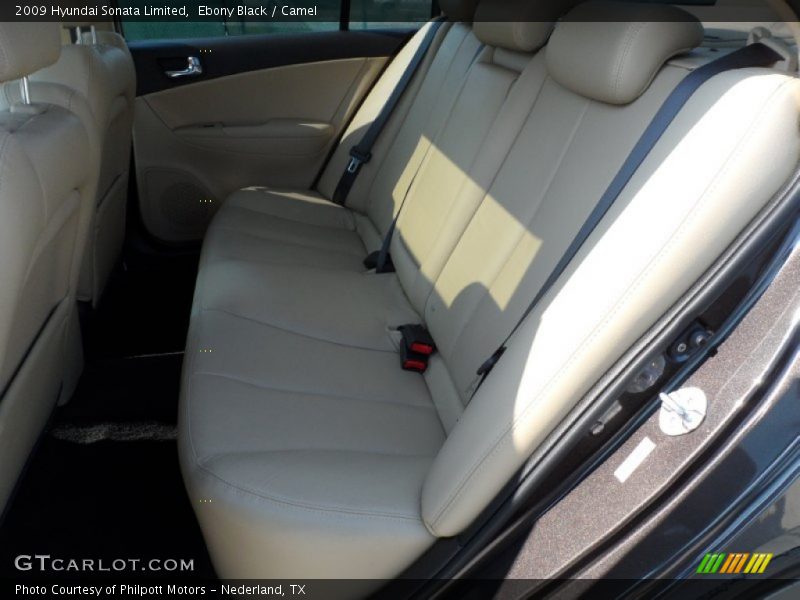 Ebony Black / Camel 2009 Hyundai Sonata Limited