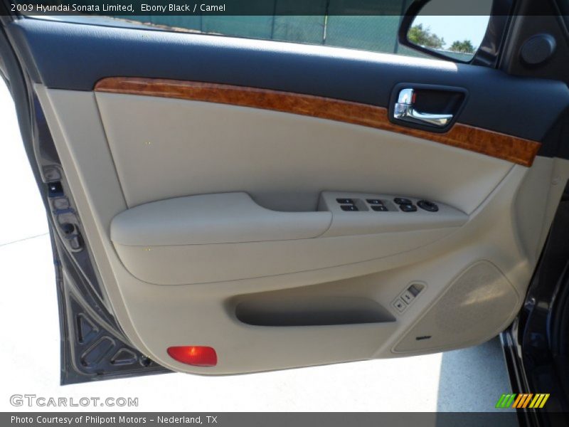 Ebony Black / Camel 2009 Hyundai Sonata Limited