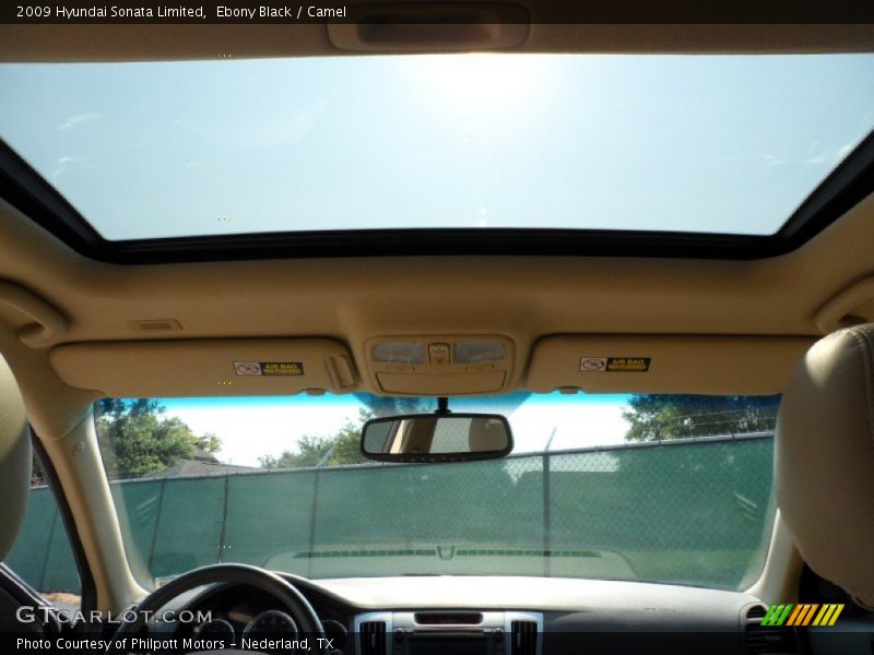 Ebony Black / Camel 2009 Hyundai Sonata Limited