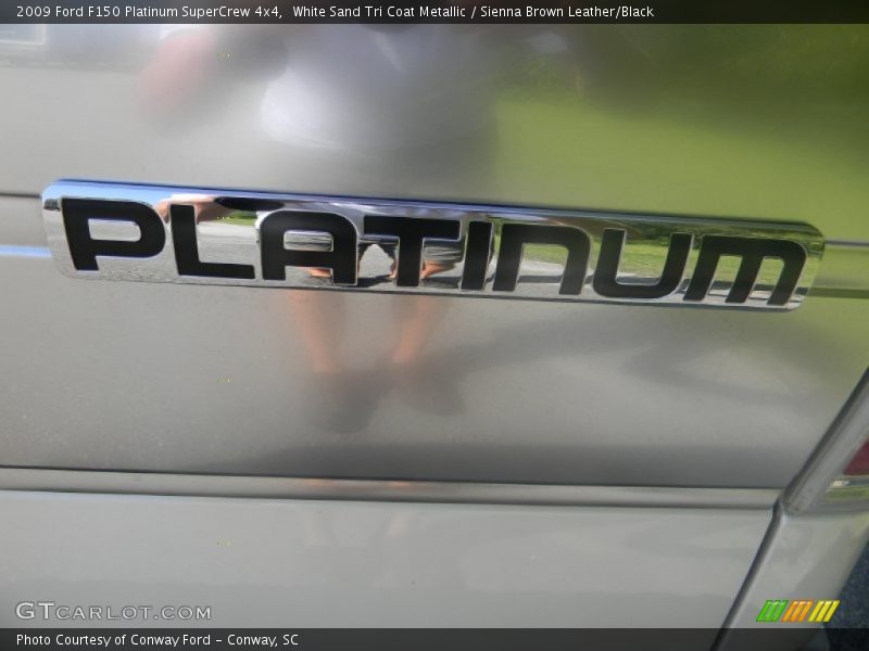 White Sand Tri Coat Metallic / Sienna Brown Leather/Black 2009 Ford F150 Platinum SuperCrew 4x4