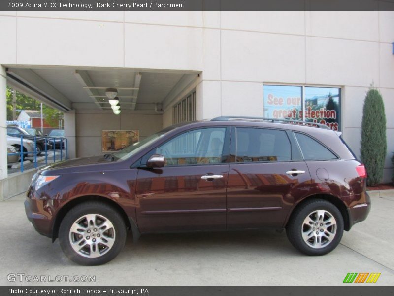 Dark Cherry Pearl / Parchment 2009 Acura MDX Technology