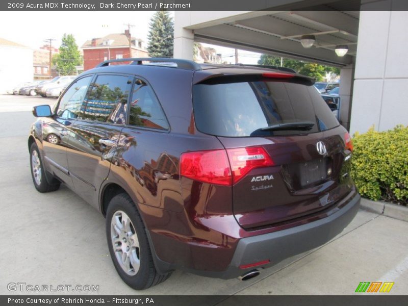 Dark Cherry Pearl / Parchment 2009 Acura MDX Technology