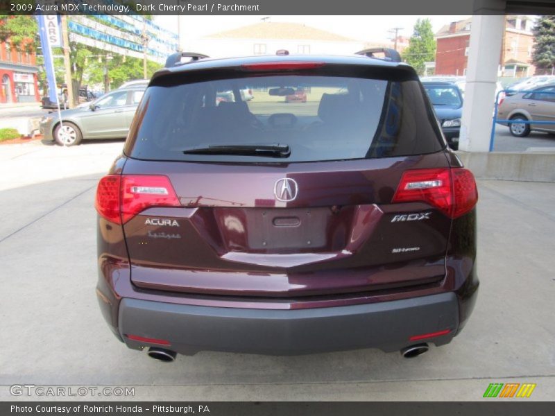 Dark Cherry Pearl / Parchment 2009 Acura MDX Technology
