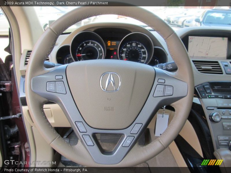 Dark Cherry Pearl / Parchment 2009 Acura MDX Technology