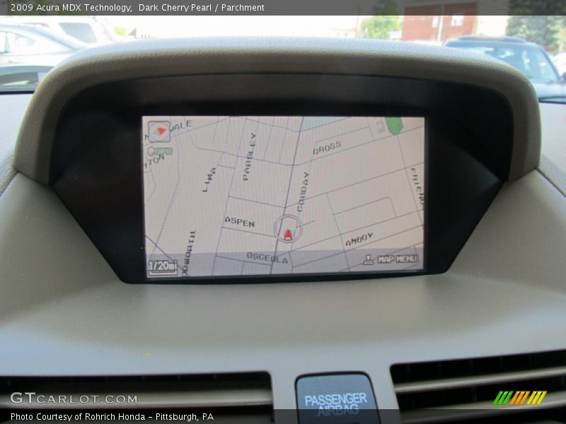 Dark Cherry Pearl / Parchment 2009 Acura MDX Technology