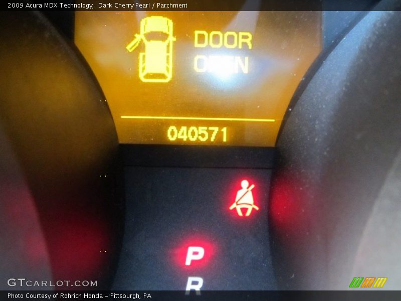 Dark Cherry Pearl / Parchment 2009 Acura MDX Technology