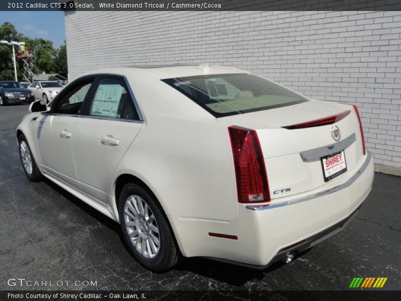 White Diamond Tricoat / Cashmere/Cocoa 2012 Cadillac CTS 3.0 Sedan