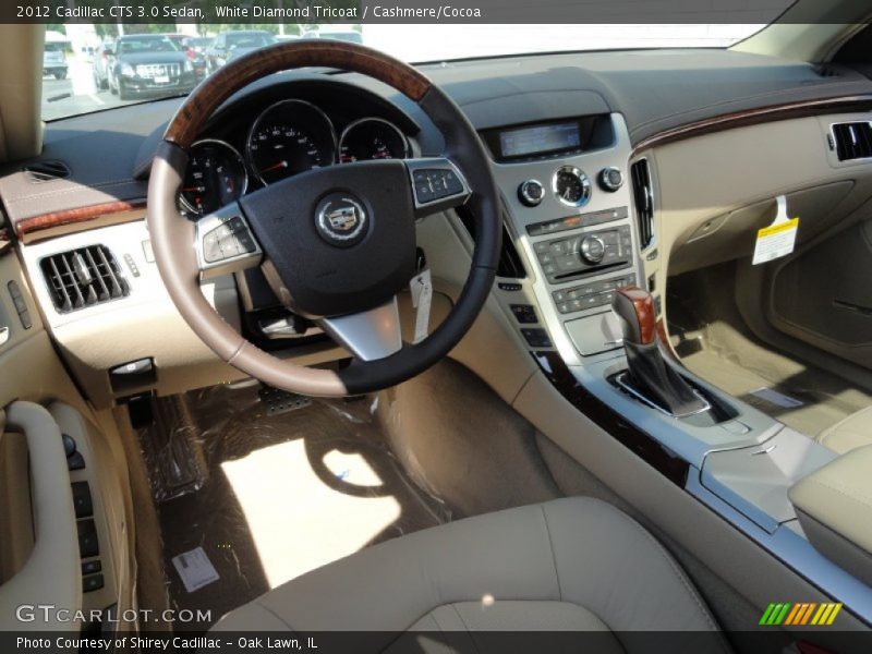 White Diamond Tricoat / Cashmere/Cocoa 2012 Cadillac CTS 3.0 Sedan
