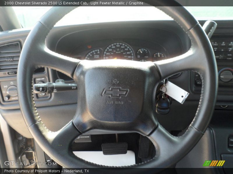 Light Pewter Metallic / Graphite 2000 Chevrolet Silverado 2500 LS Extended Cab