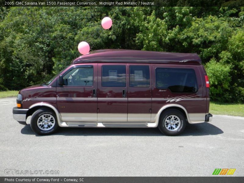 Midnight Red Metallic / Neutral 2005 GMC Savana Van 1500 Passenger Conversion