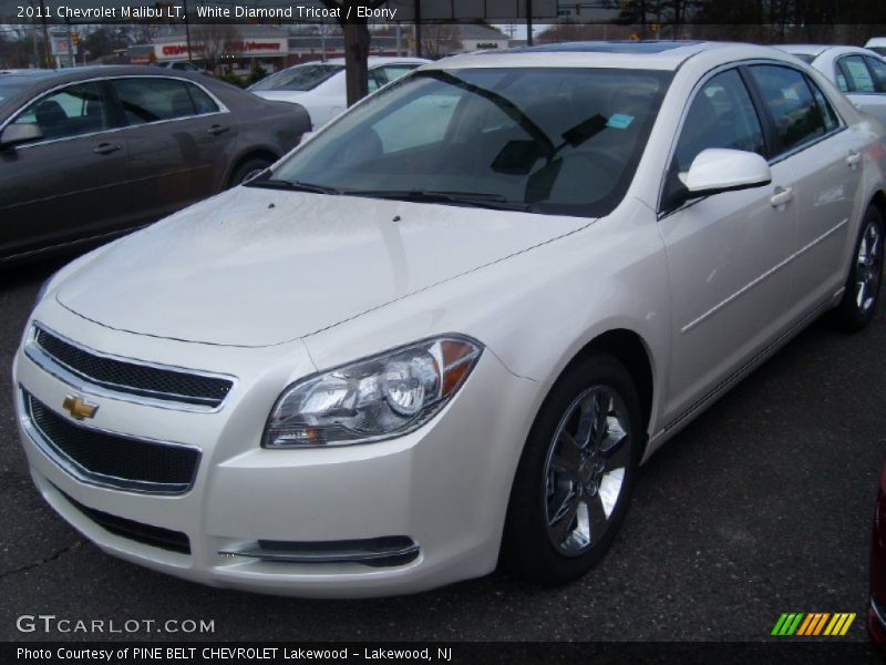 White Diamond Tricoat / Ebony 2011 Chevrolet Malibu LT