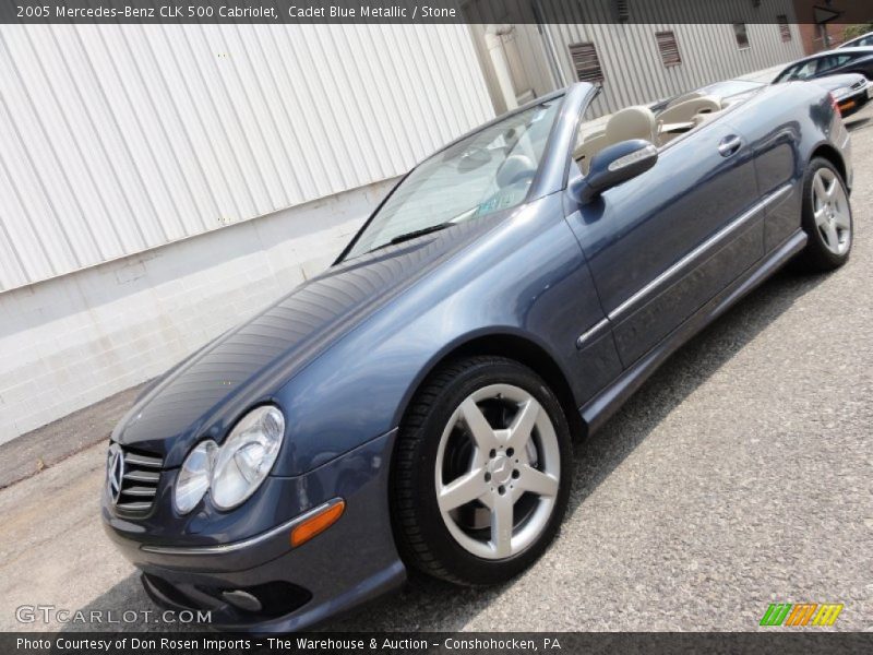 Cadet Blue Metallic / Stone 2005 Mercedes-Benz CLK 500 Cabriolet