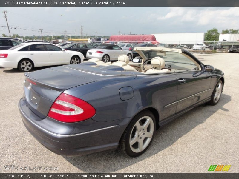 Cadet Blue Metallic / Stone 2005 Mercedes-Benz CLK 500 Cabriolet