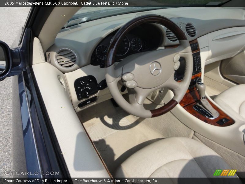 Cadet Blue Metallic / Stone 2005 Mercedes-Benz CLK 500 Cabriolet