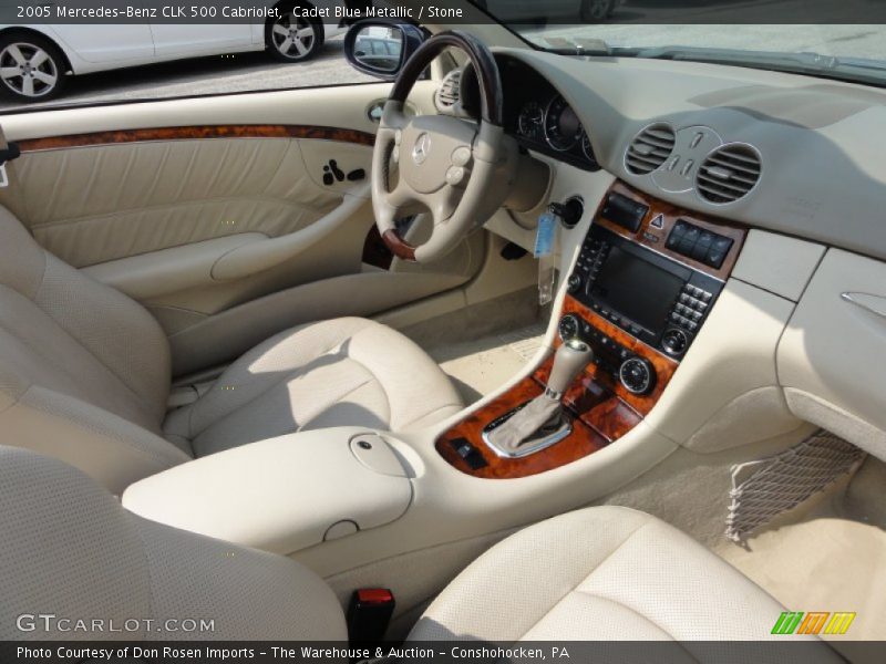 Cadet Blue Metallic / Stone 2005 Mercedes-Benz CLK 500 Cabriolet