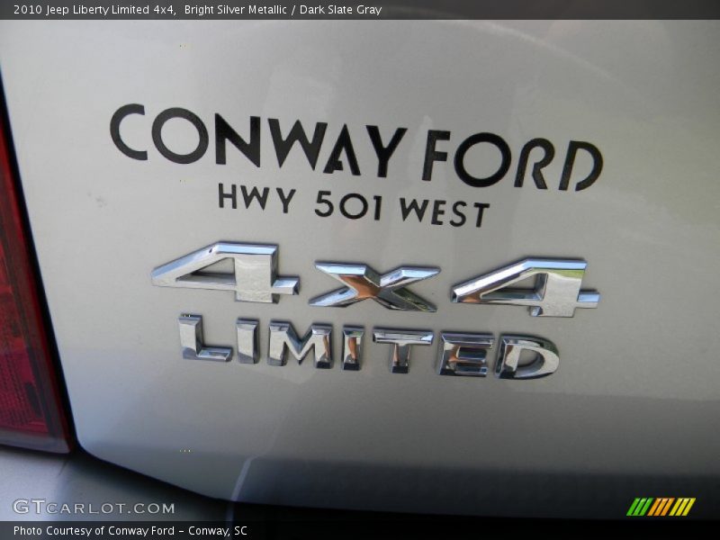 Bright Silver Metallic / Dark Slate Gray 2010 Jeep Liberty Limited 4x4