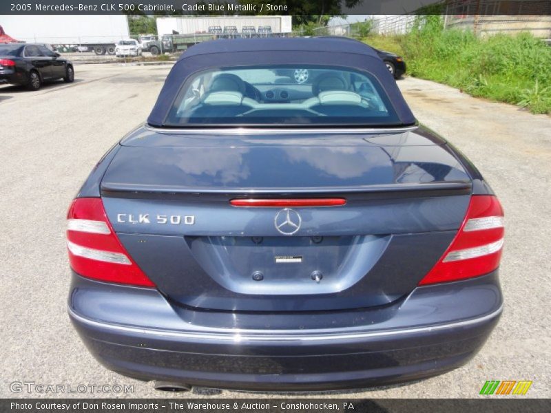 Cadet Blue Metallic / Stone 2005 Mercedes-Benz CLK 500 Cabriolet