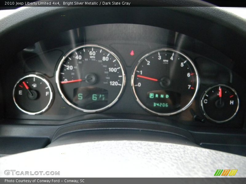 Bright Silver Metallic / Dark Slate Gray 2010 Jeep Liberty Limited 4x4