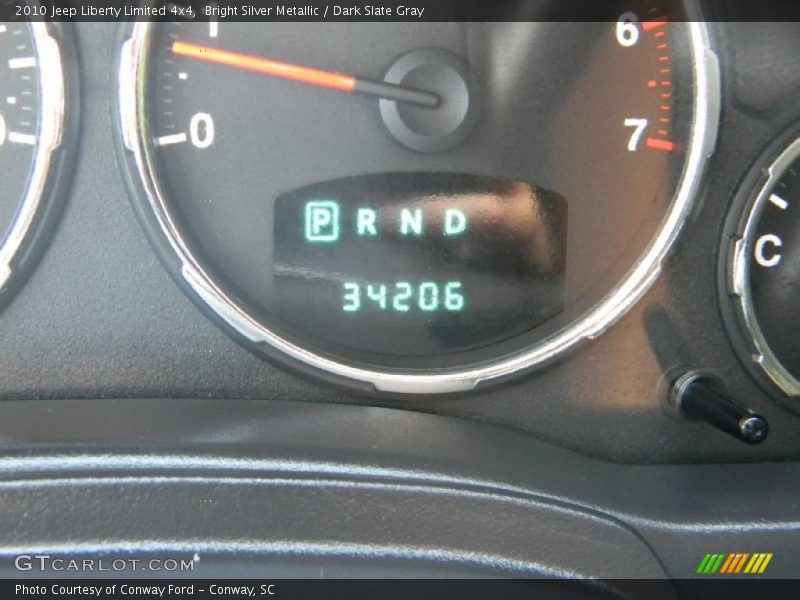 Bright Silver Metallic / Dark Slate Gray 2010 Jeep Liberty Limited 4x4