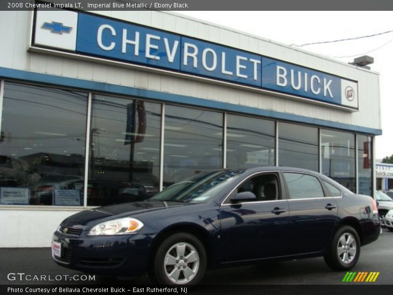 Imperial Blue Metallic / Ebony Black 2008 Chevrolet Impala LT